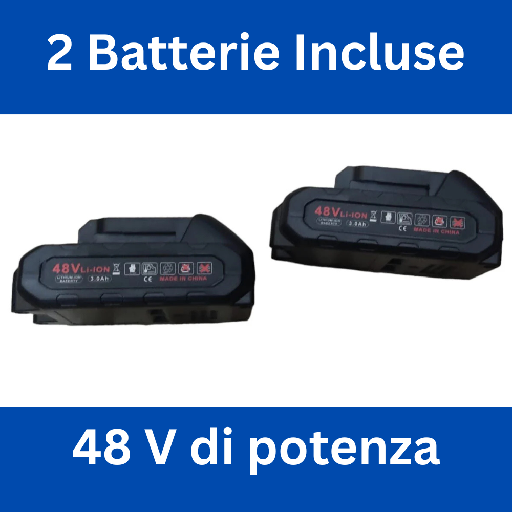 🔧 Mini Motosega a Batteria 48V 2 Batteria