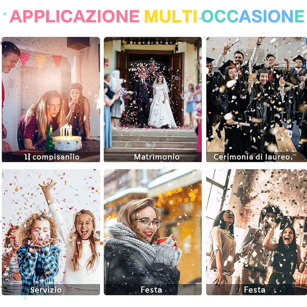 🎉 24 Pistole Spara Coriandoli "Boom"