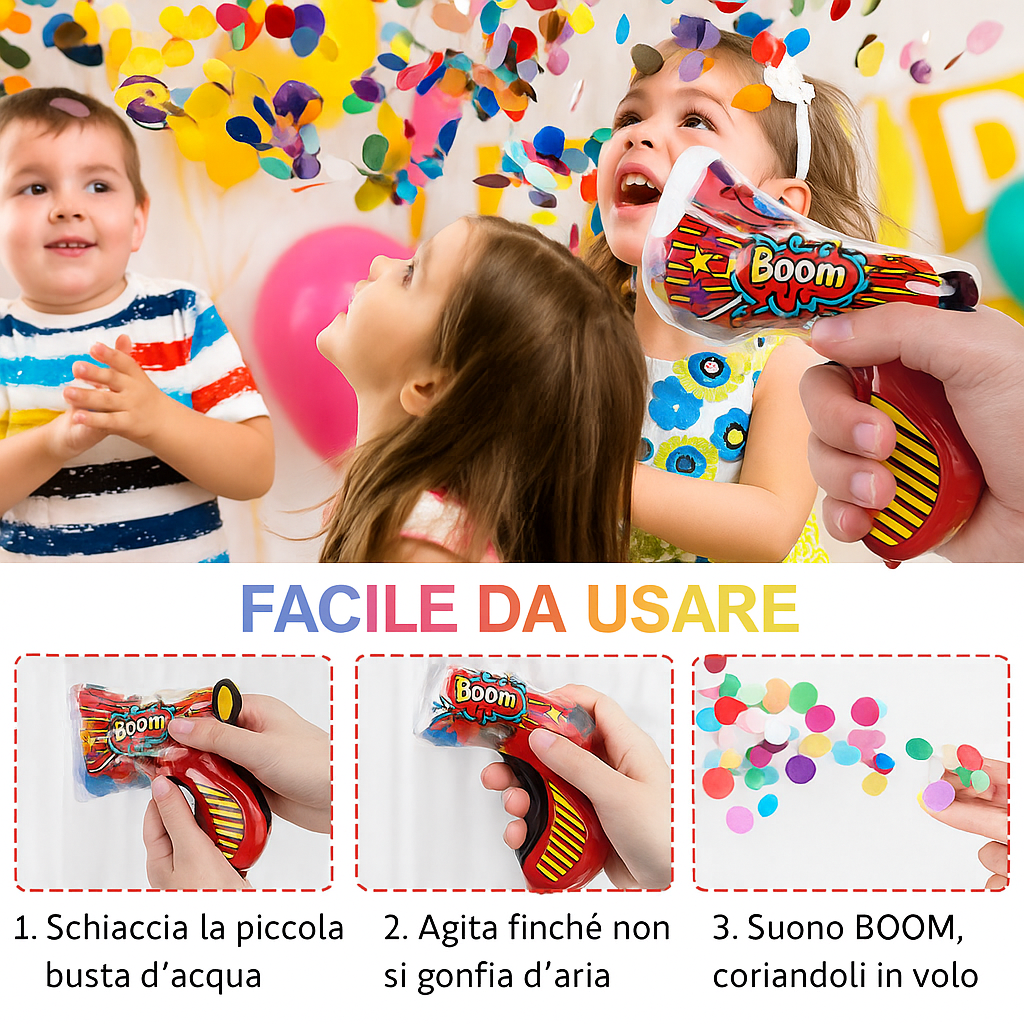 🎉 24 Pistole Spara Coriandoli "Boom"