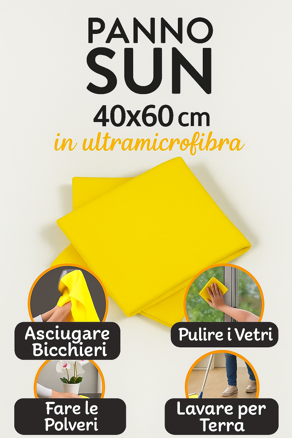 (3 Pezzi) Panno Cristal Microfibra: Efficienza e Versatilità in un Solo Prodotto