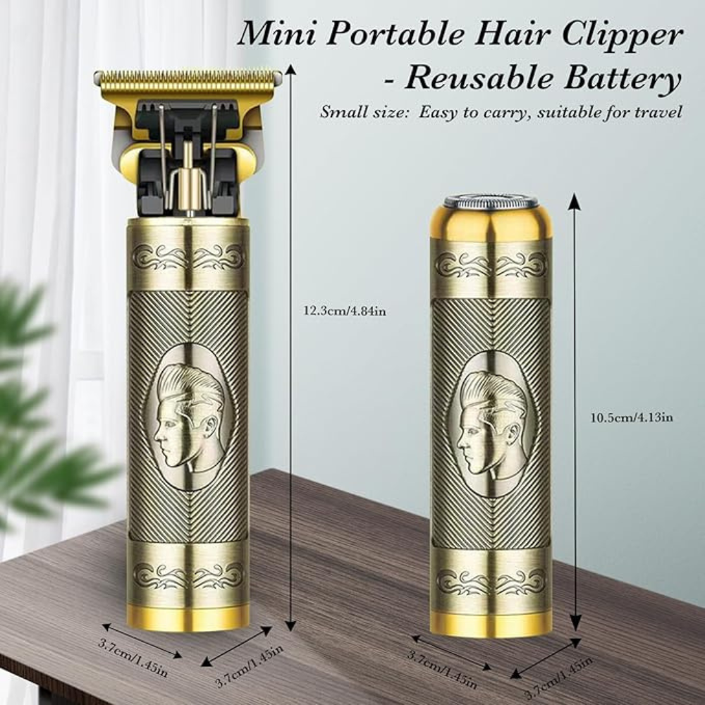 Mini Regolabarba e Tagliacapelli Multifunzione 3 in 1 con Lame in Acciaio Inox - Ricaricabile USB e Impermeabile