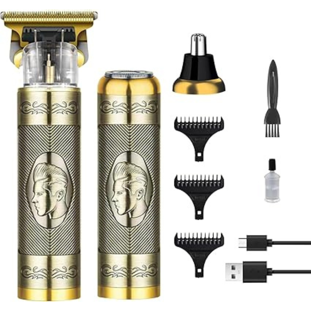 Mini Regolabarba e Tagliacapelli Multifunzione 3 in 1 con Lame in Acciaio Inox - Ricaricabile USB e Impermeabile