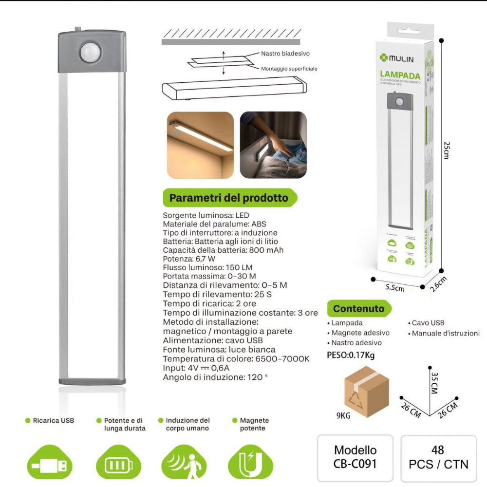 💡 Lampada LED con Sensore di Movimento