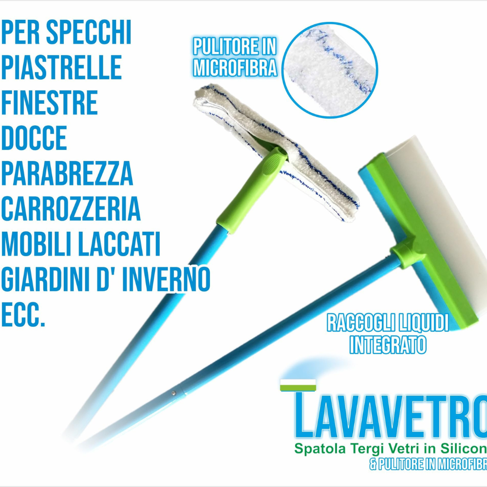 ✨ Lavavetri Professionale in Microfibra con Asta Regolabile ✨