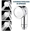 Set Soffione Doccetta per Lavandino con Tubo a Spirale da bagno e cucina