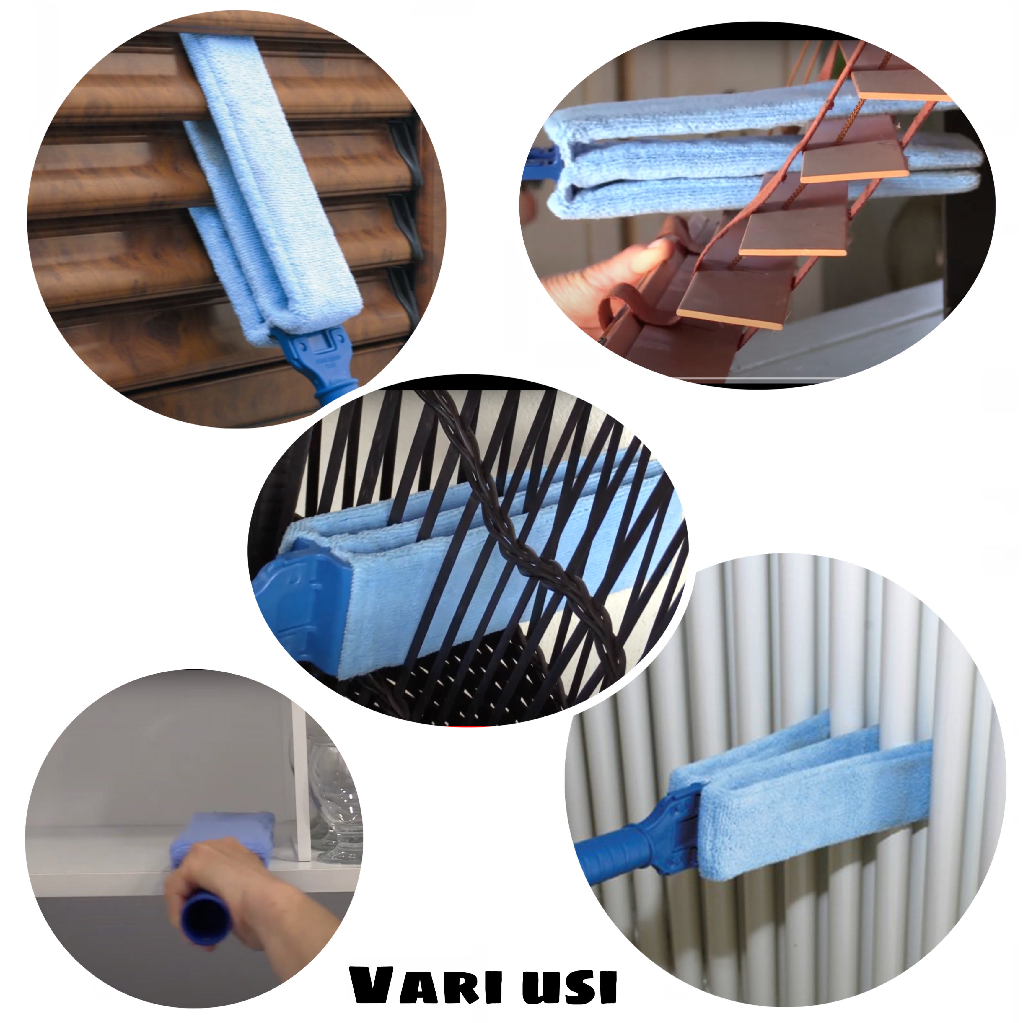 (2 Pezzi) Spazzola Pulisci Persiane In Microfibra