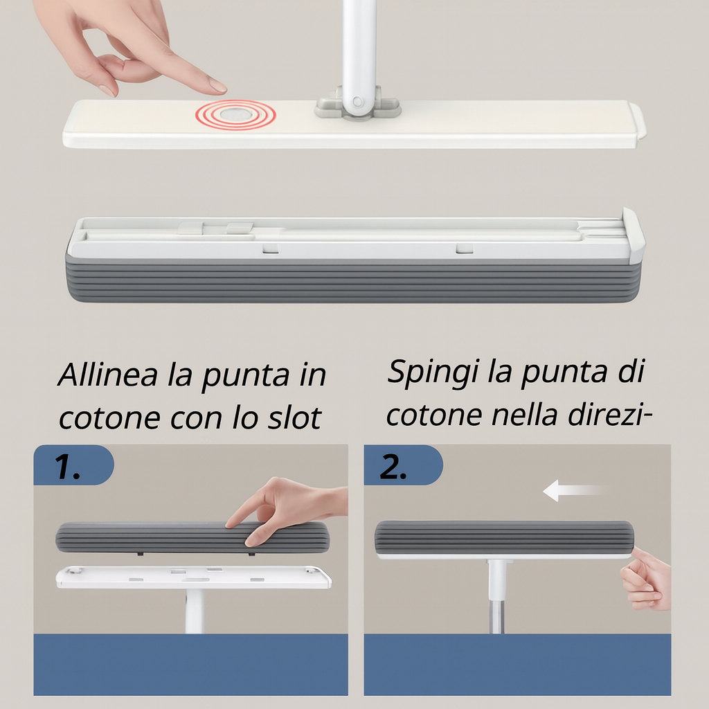 ✨ Mop In Microfibra Professionale Super Assorbente, Per Ogni Superficie✨