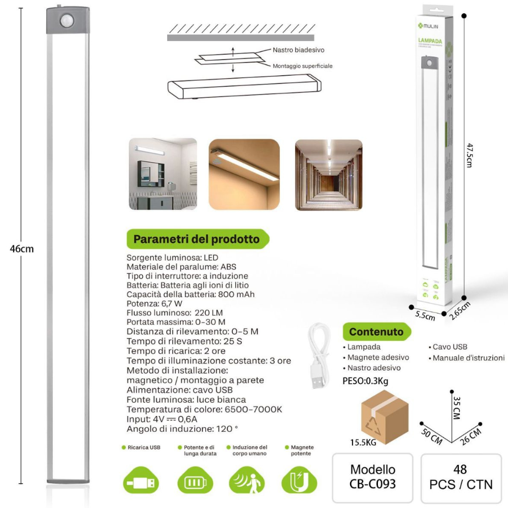 💡 Lampada LED con Sensore di Movimento